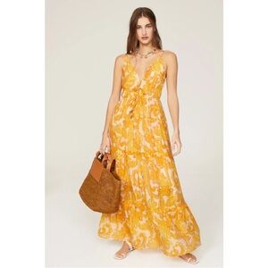 MinkPink Yellow and Orange Maxi Dress
